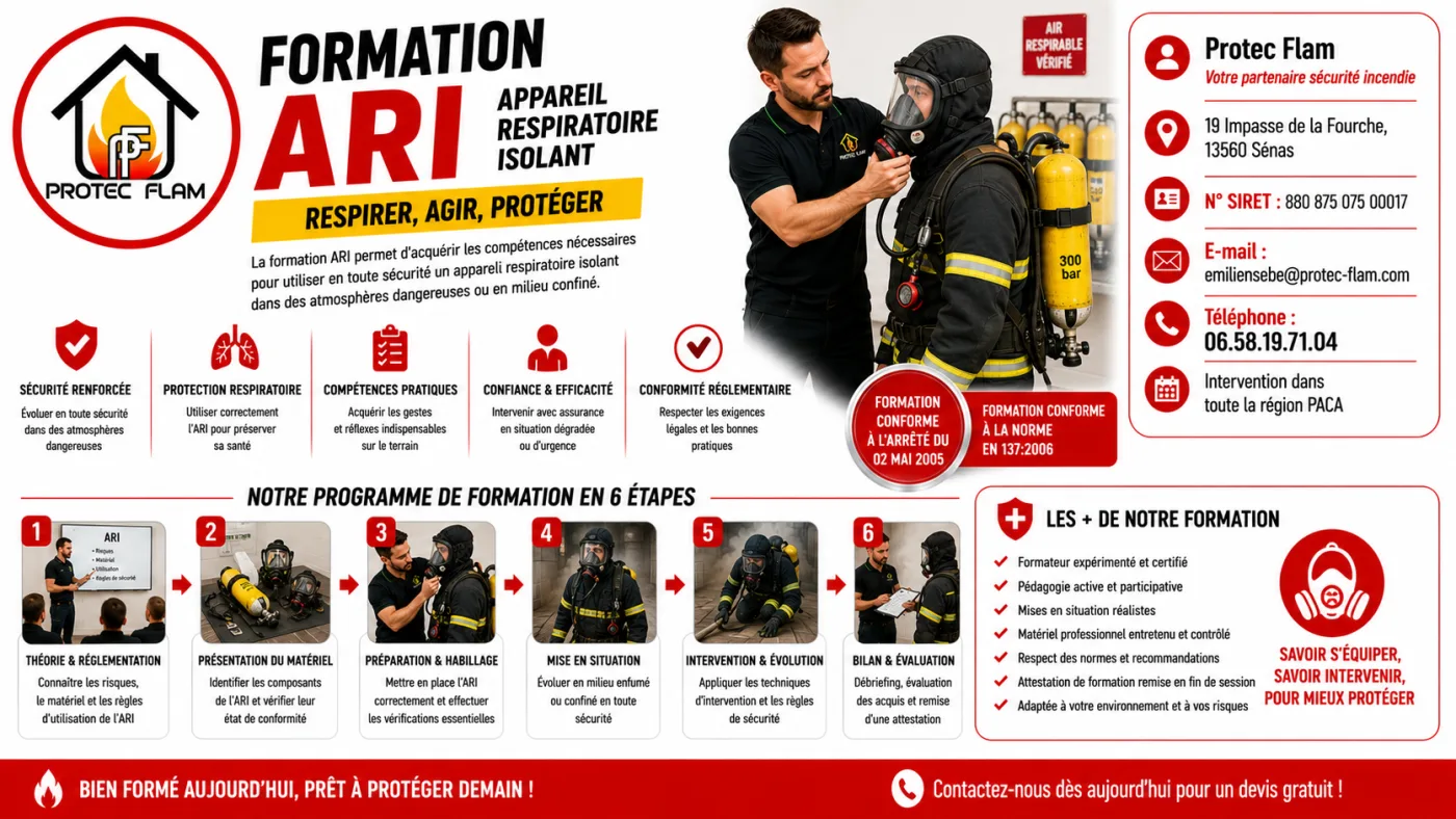 Formation ARI — Appareil Respiratoire Isolant — Protec Flam