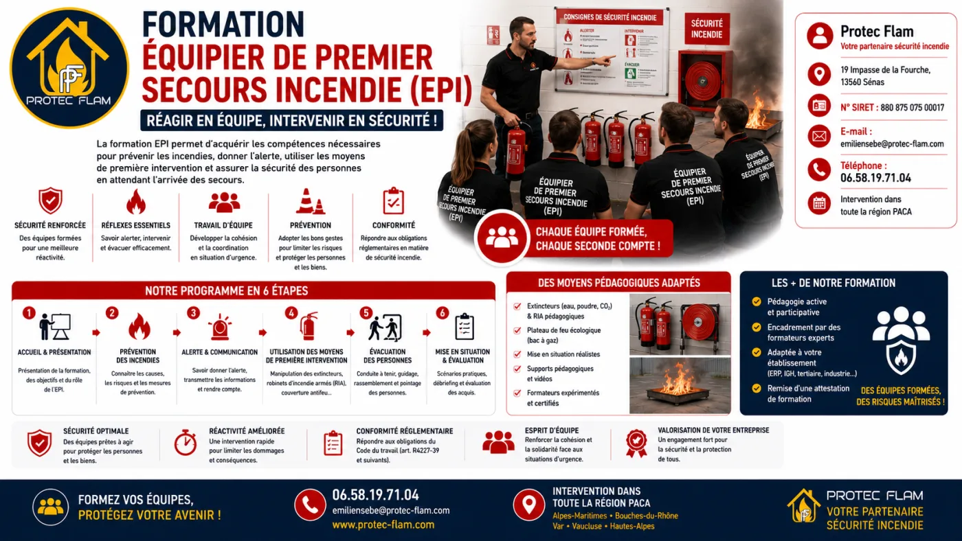 Formation initiale EPI — Équipier de Première Intervention — Protec Flam