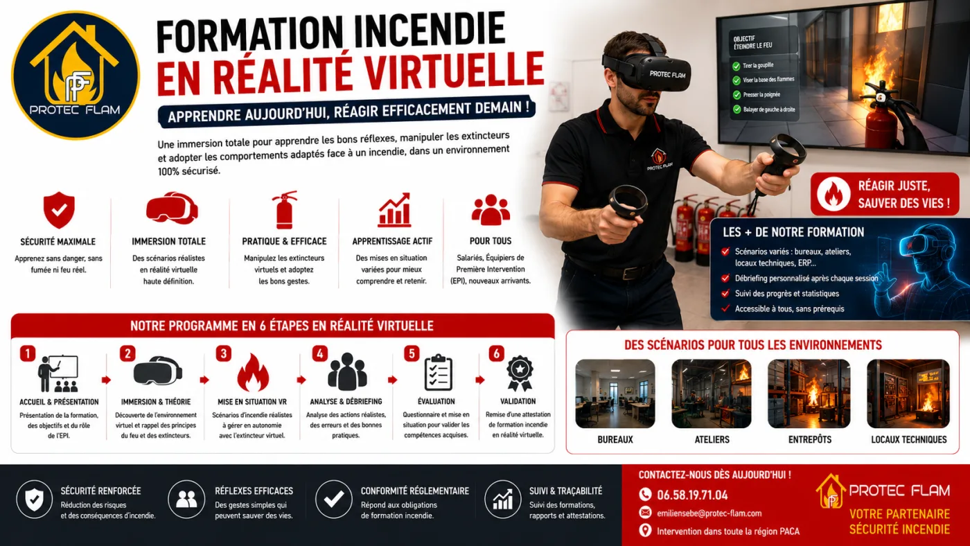 Formation incendie en réalité virtuelle — Protec Flam