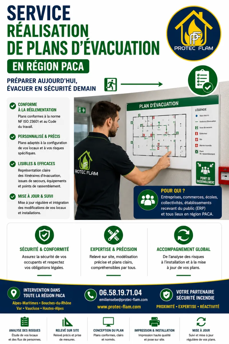 Réalisation de plans d’évacuation — Protec Flam