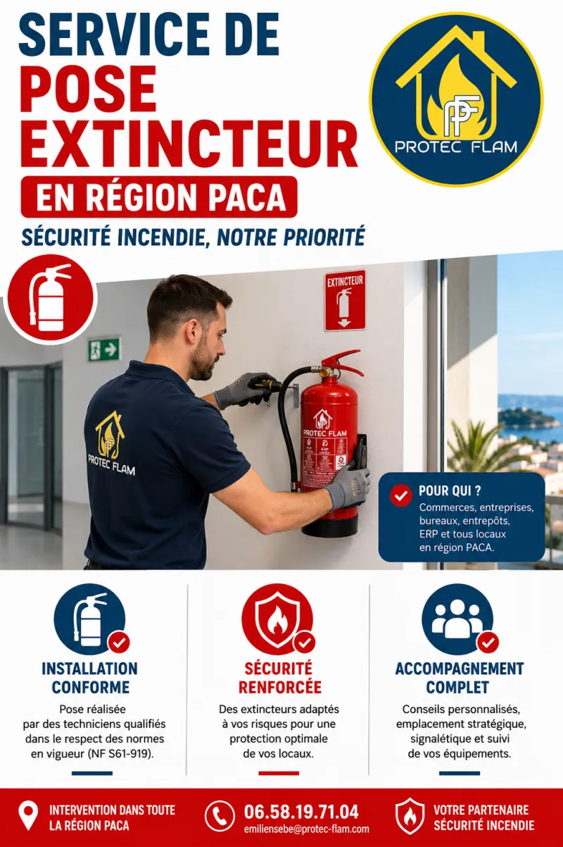 Vente & pose d’extincteurs — Protec Flam