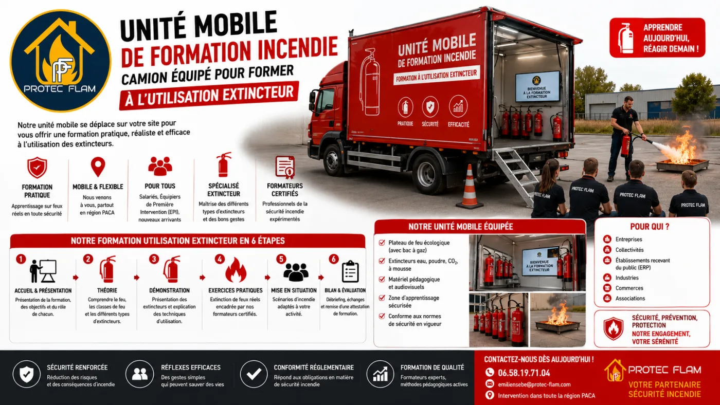 Unité mobile de formation incendie — Protec Flam