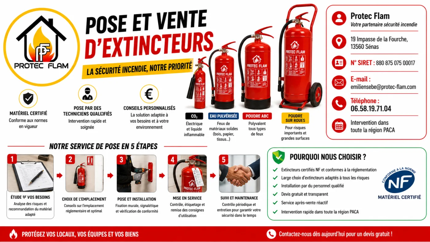 Matériel incendie — Extincteurs — Protec Flam
